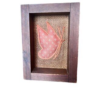 Vintage Cottagecore Quilted Butterfly Art